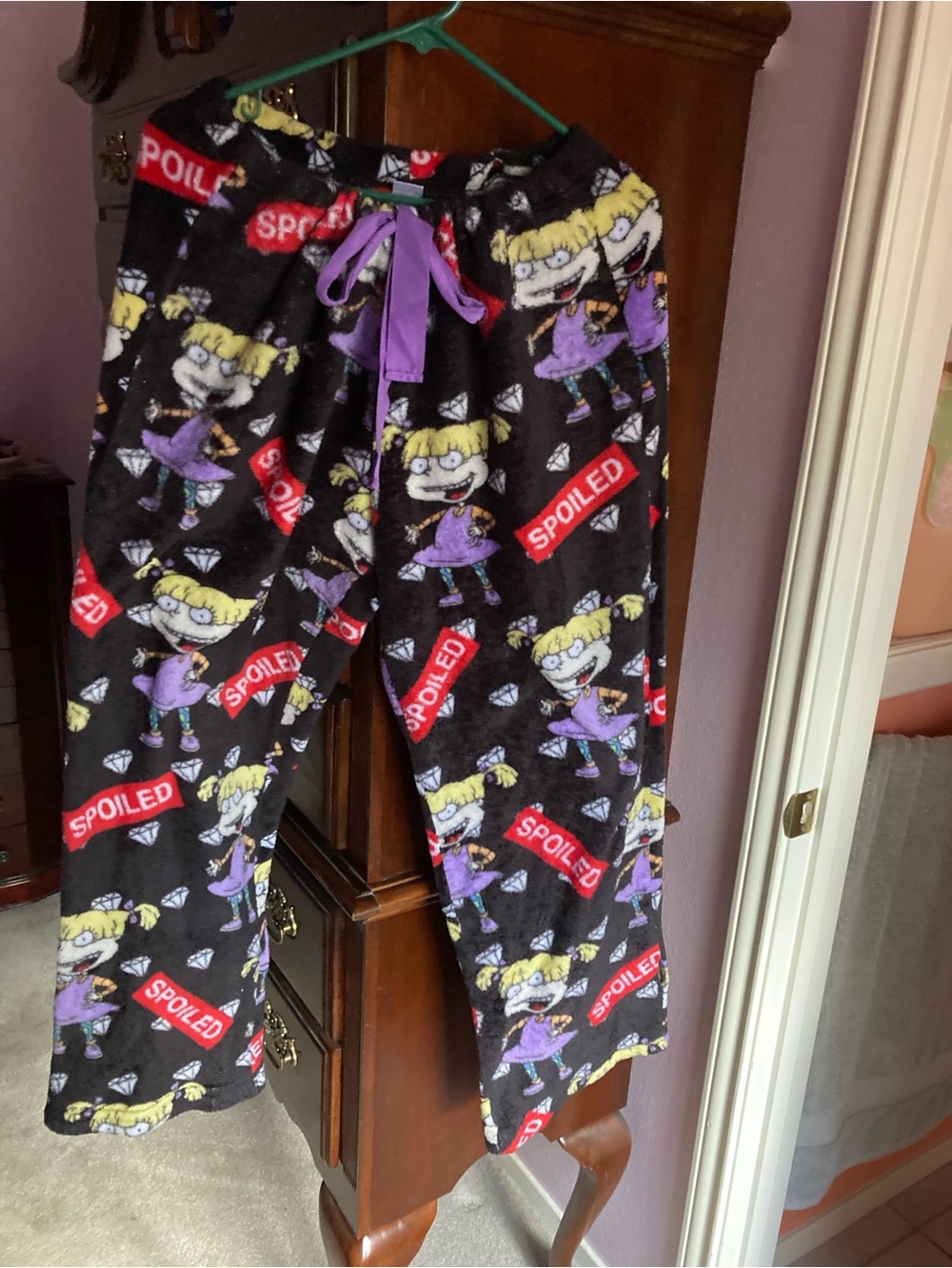 Nickelodeon Black & Purple Rugrats 'Spoiled' Pajama Pants